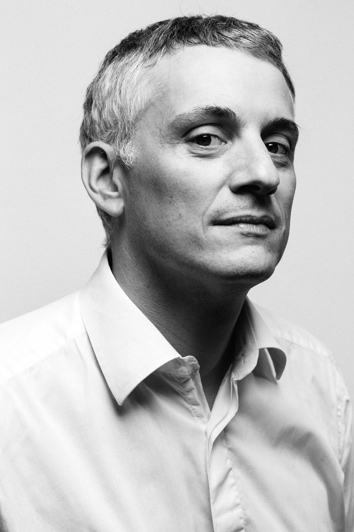 B&W man portrait