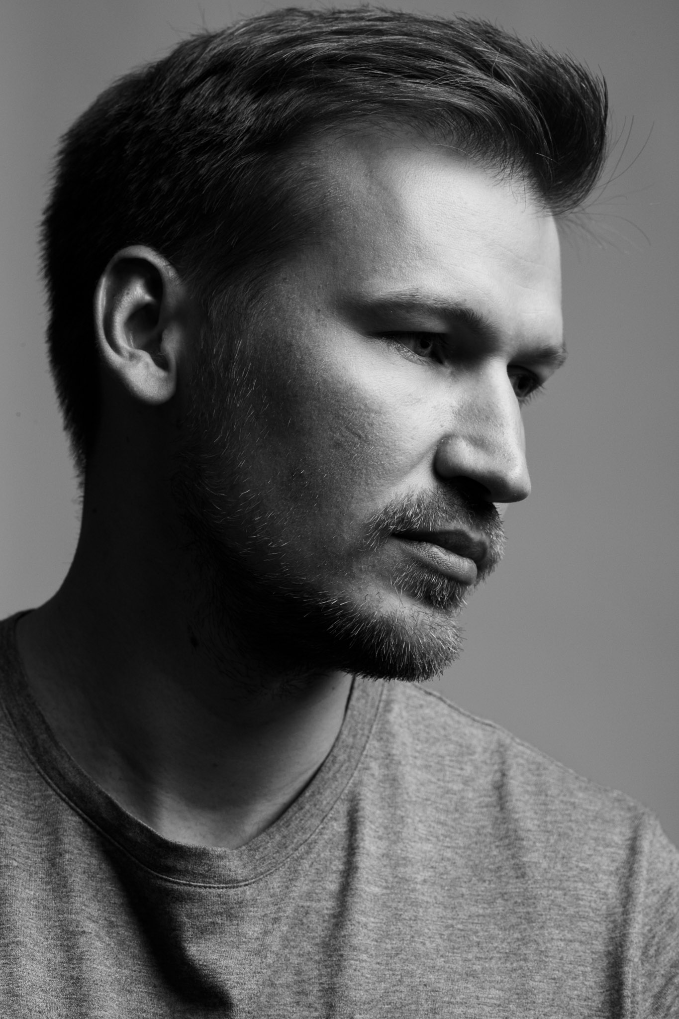 Moody man portrait